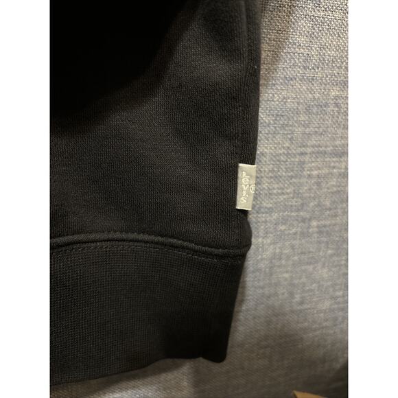 Levi's Silver Tab Hoodie Small Black Sweatshirt Pullover Logo Spell Out Mens L - Picture 5 of 6